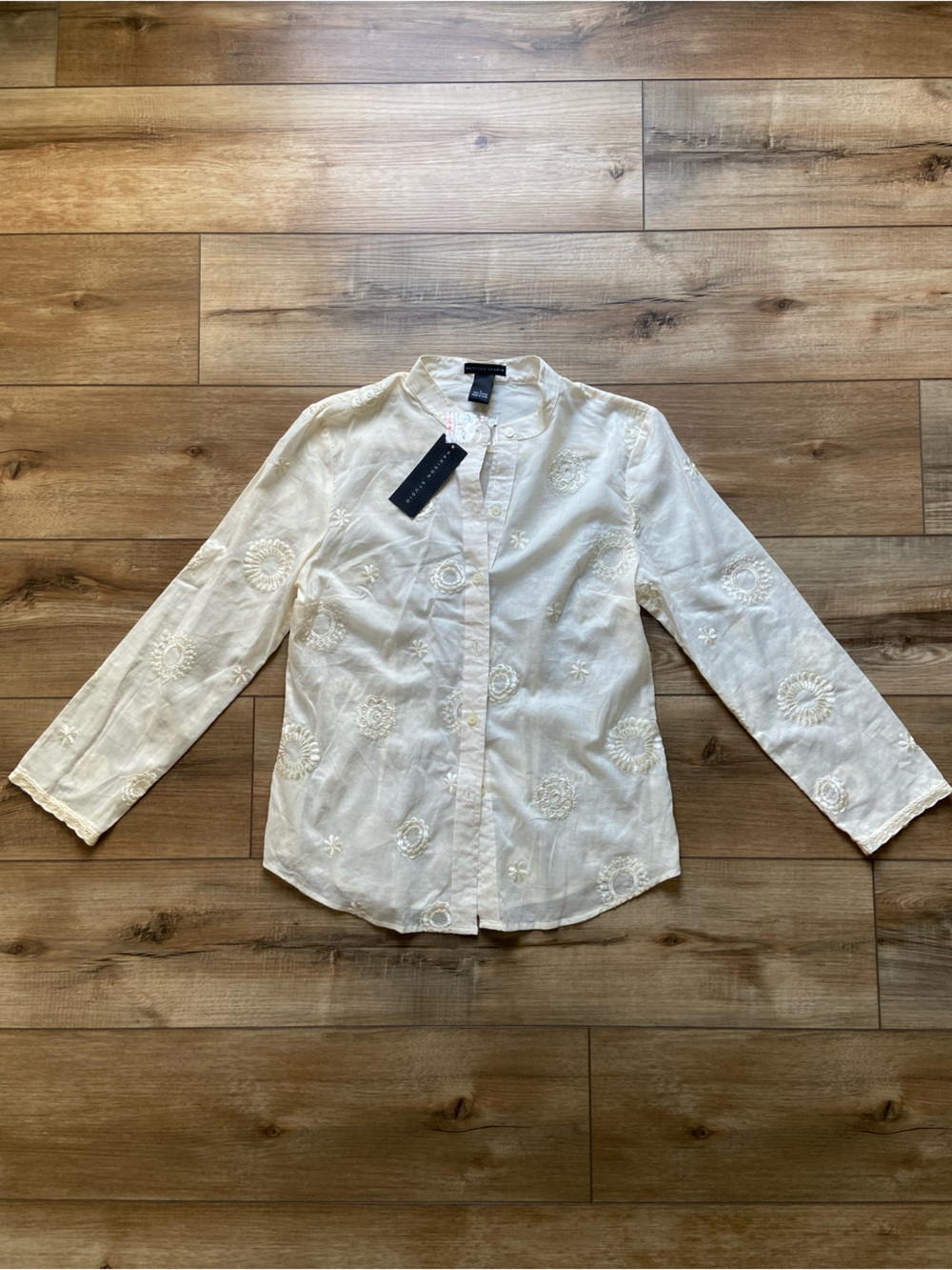 Madison Studio Cream Button-Up Shirt